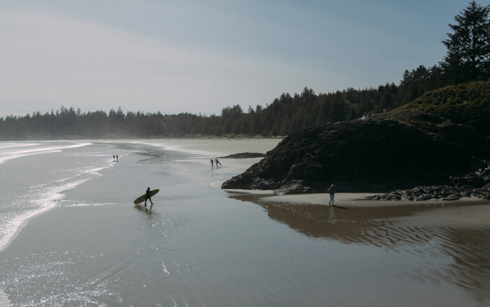 surfing in Tofino